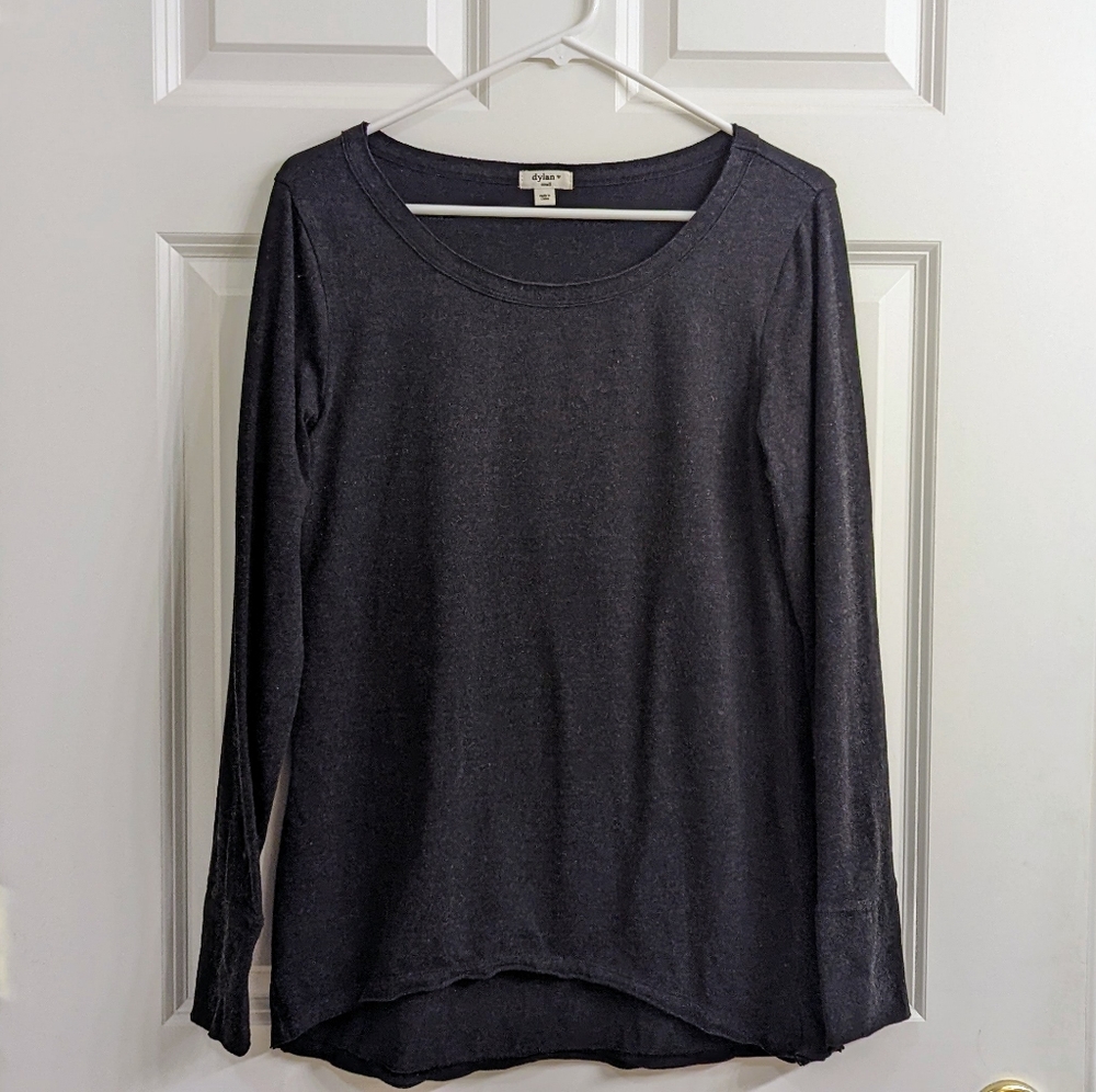 Dylan long sleeve shirt, size small, dark gray